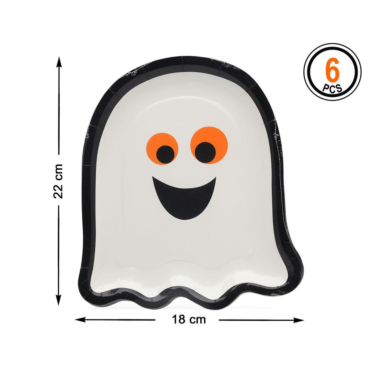 Plate set BOO! Ghost Multicolour