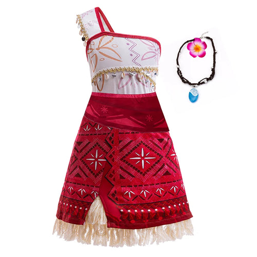 Girls New Movie Moana 2 Dress Halloween Party Adventure Costume Girl
