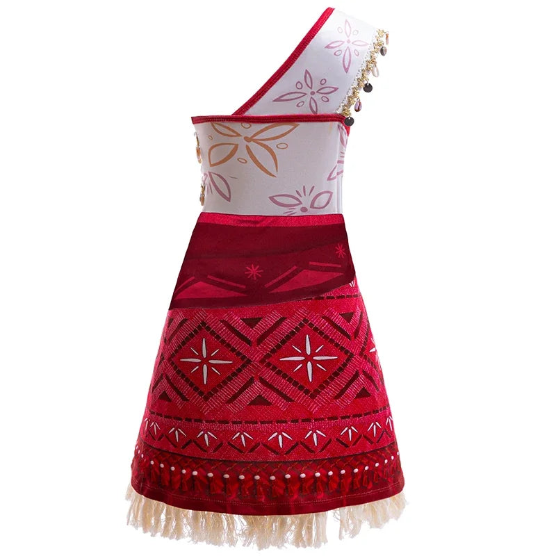 Girls New Movie Moana 2 Dress Halloween Party Adventure Costume Girl