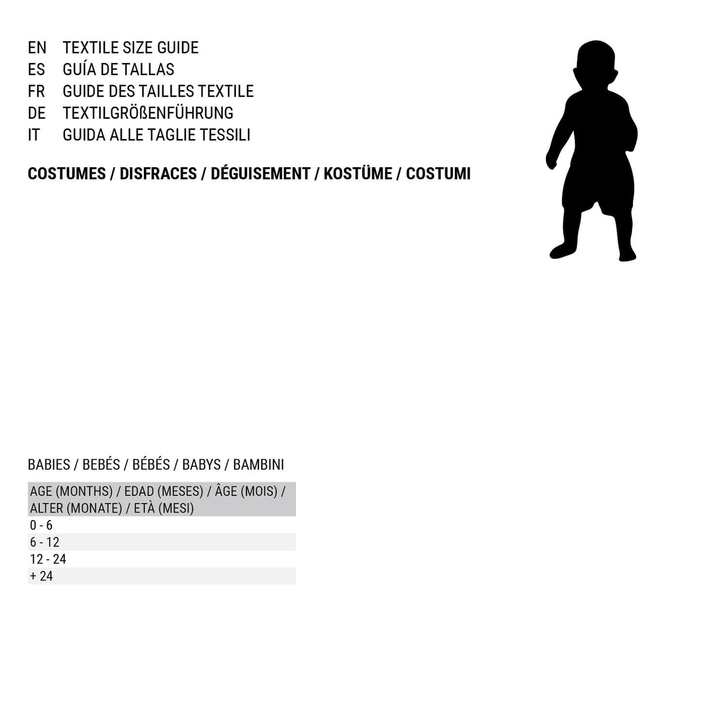 Costume for Children Black Zombies (2 Pieces)