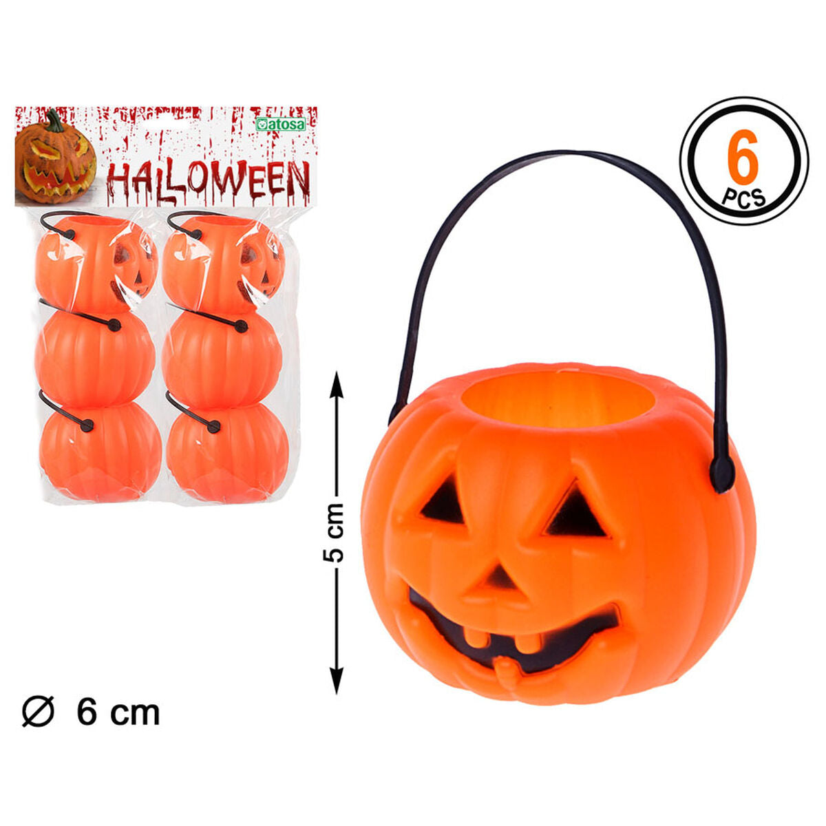 🎃 Set 6 Secchielli Zucca Halloween 🎃