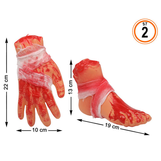 Halloween Decorations Amputee Feet Hands 22 x 13 cm