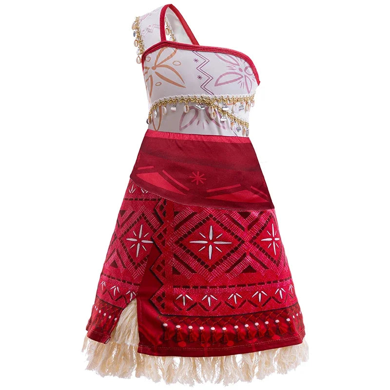 Girls New Movie Moana 2 Dress Halloween Party Adventure Costume Girl